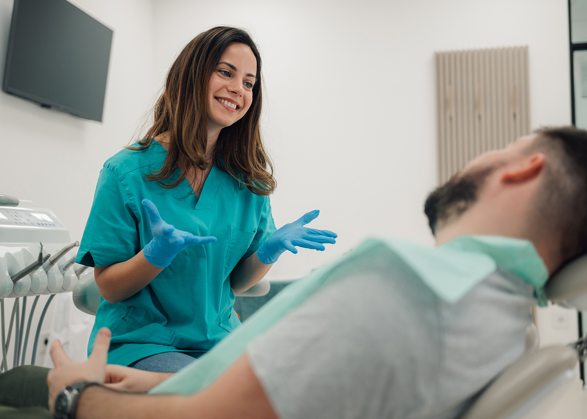 Dental bonding procedure steps